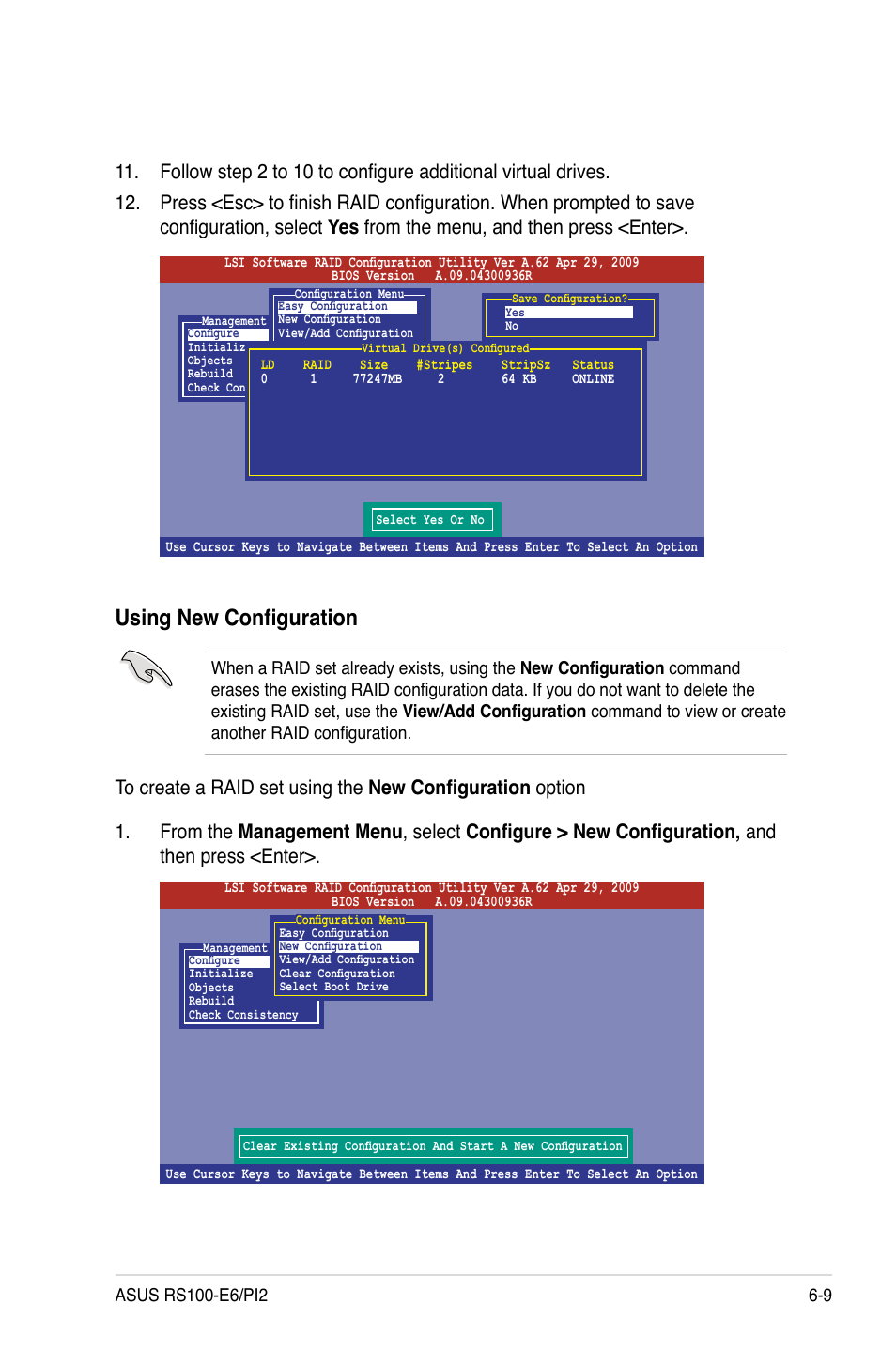 Using new configuration | Asus RS100-E6/PI2 User Manual | Page 105 / 156