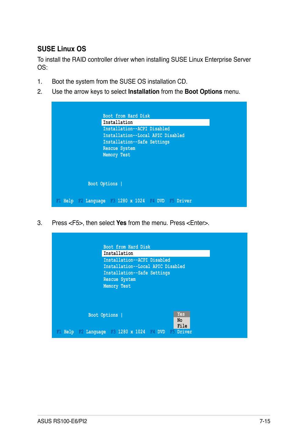 Suse linux os | Asus RS100-E6/PI2 User Manual | Page 145 / 156