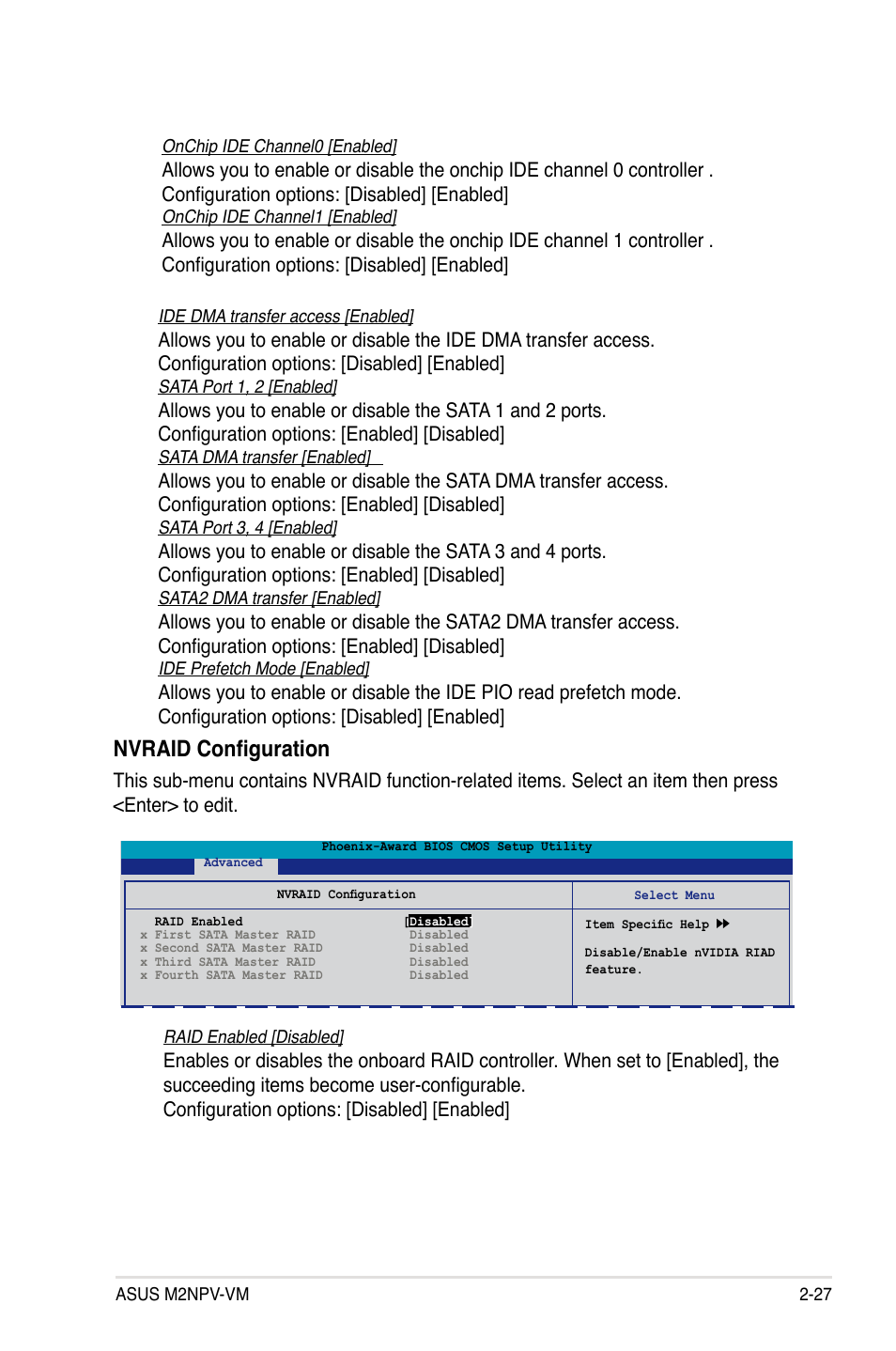 Nvraid configuration | Asus M2NPV-VM User Manual | Page 77 / 102