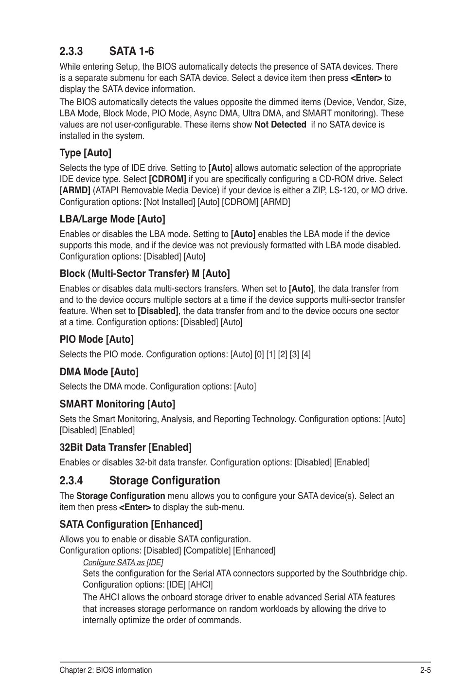 3 sata 1-6, 4 storage configuration, Sata 1-6 -5 | Storage configuration -5 | Asus P5QL-VM DO User Manual | Page 32 / 45