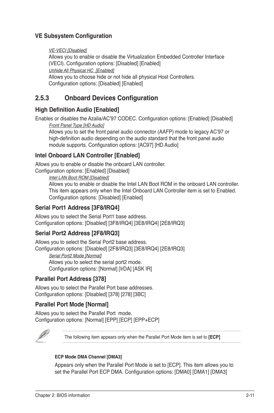 3 onboard devices configuration, Onboard devices configuration -11 | Asus P5QL-VM DO User Manual | Page 38 / 45