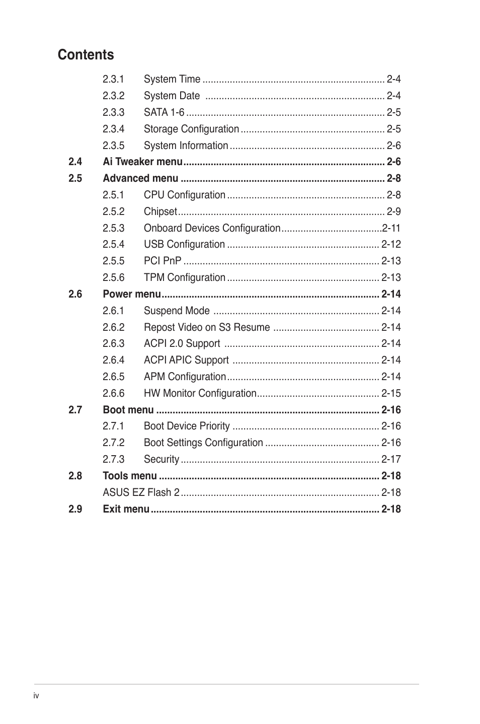 Asus P5QL-VM DO User Manual | Page 4 / 45