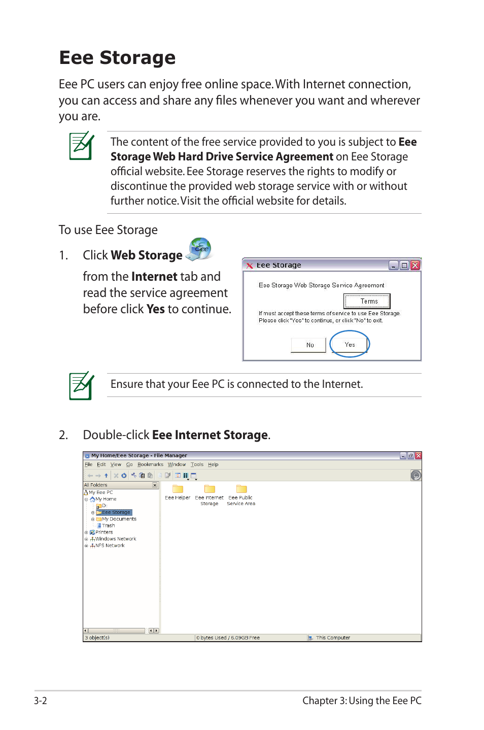 Eee storage | Asus Eee PC S101H/XP User Manual | Page 38 / 80