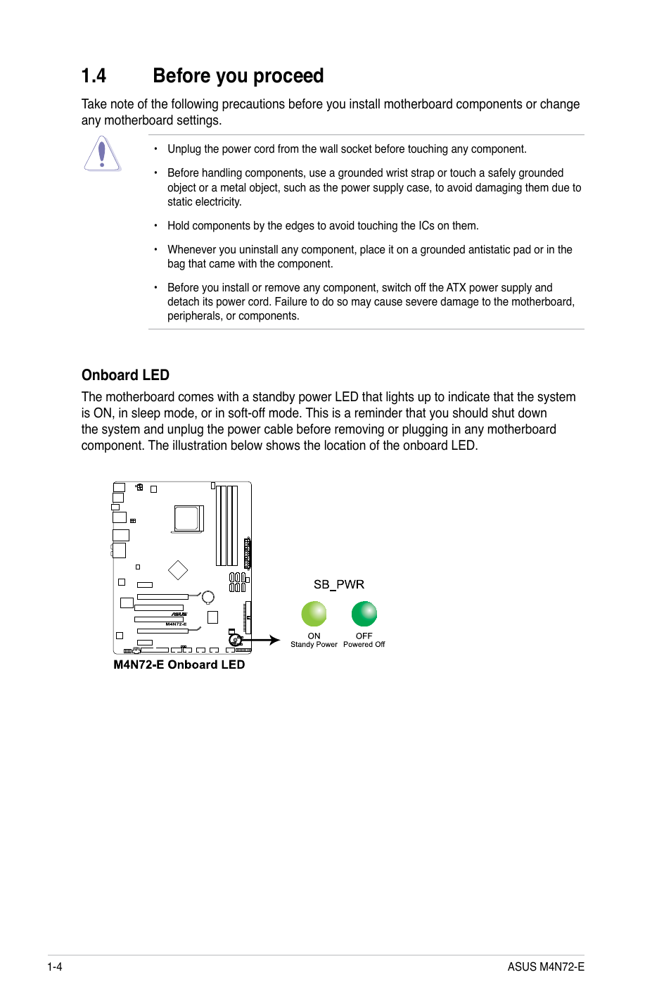 4 before you proceed, Before you proceed -4 | Asus M4N72-E User Manual | Page 16 / 72