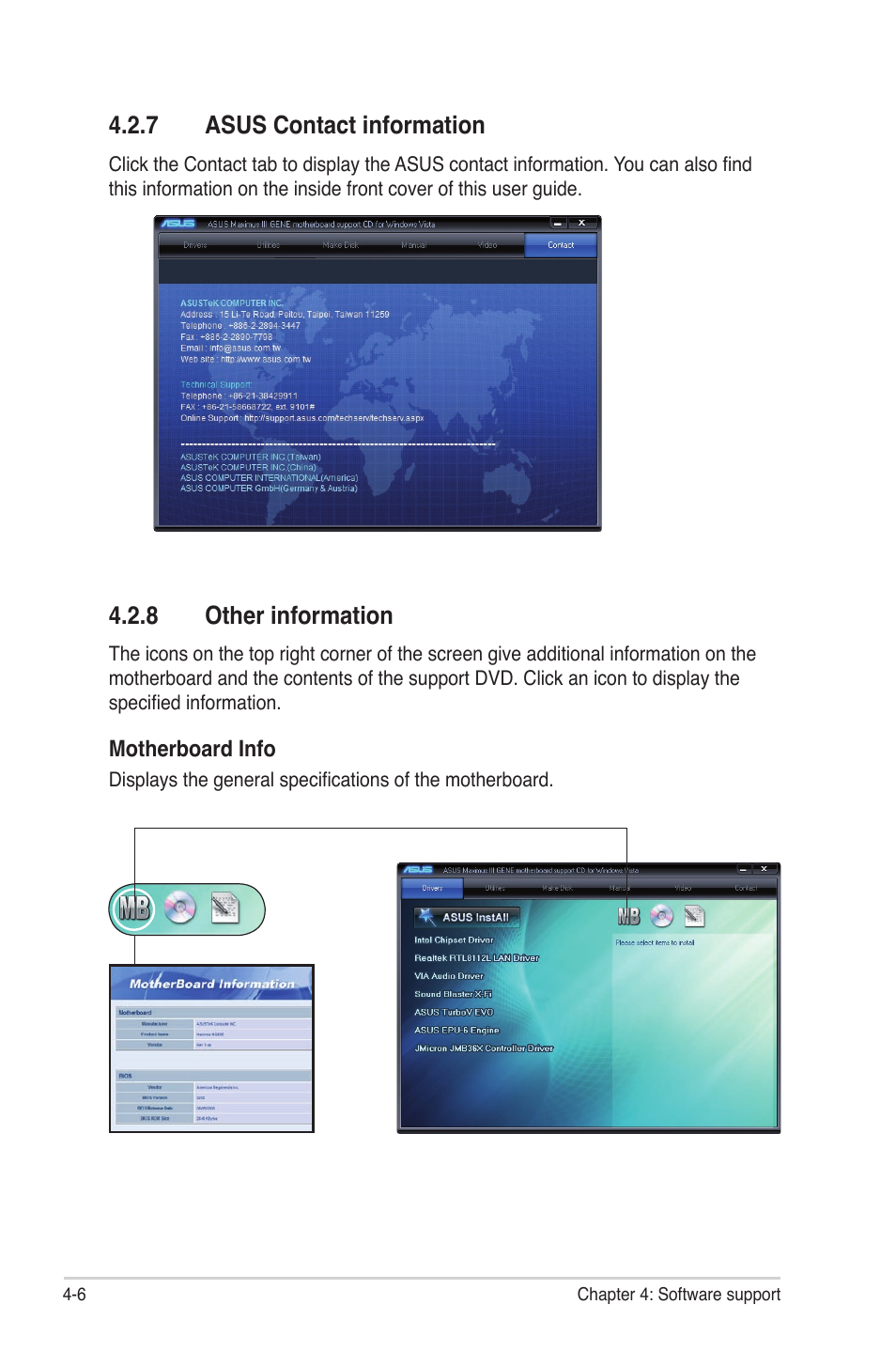 7 asus contact information, 8 other information, Asus contact information -6 | Other information -6 | Asus Maximus III Gene User Manual | Page 126 / 170