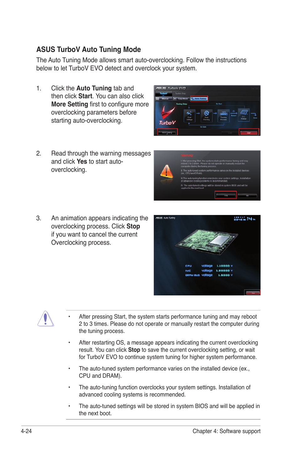 Asus turbov auto tuning mode | Asus Maximus III Gene User Manual | Page 144 / 170