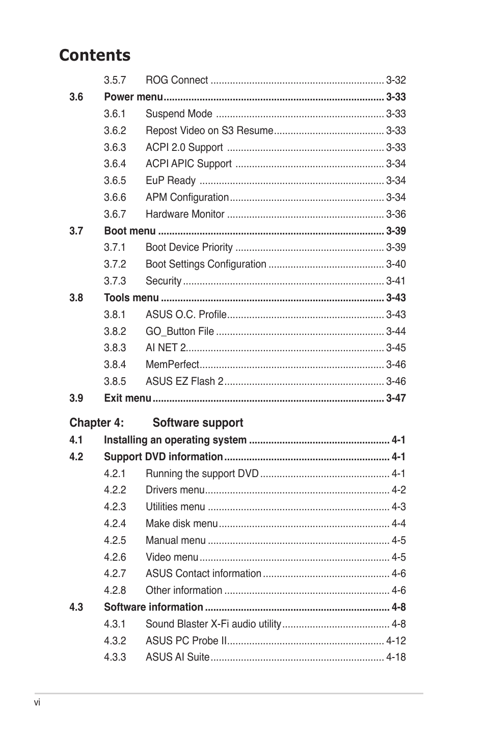 Asus Maximus III Gene User Manual | Page 6 / 170