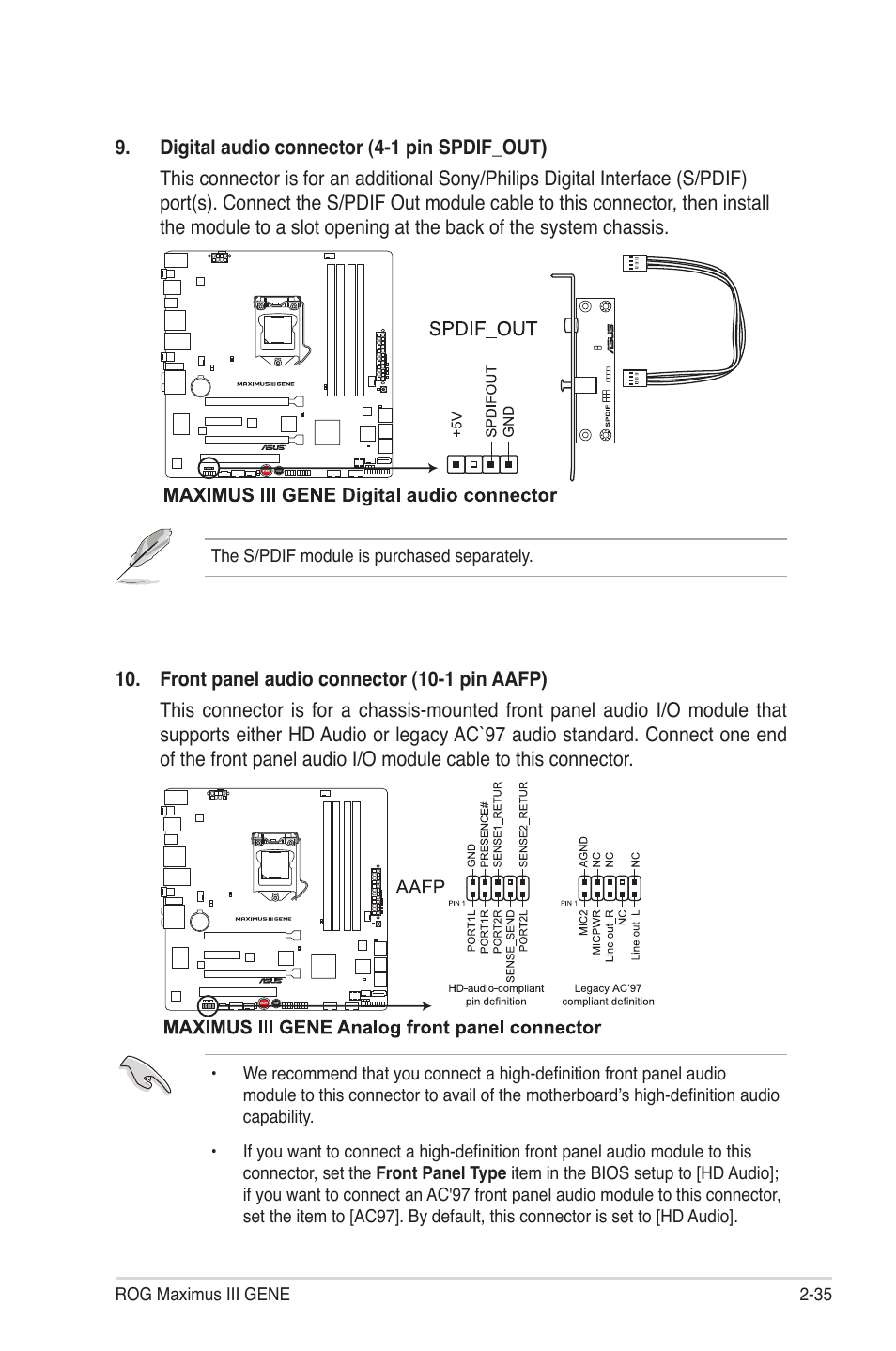 Asus Maximus III Gene User Manual | Page 61 / 170