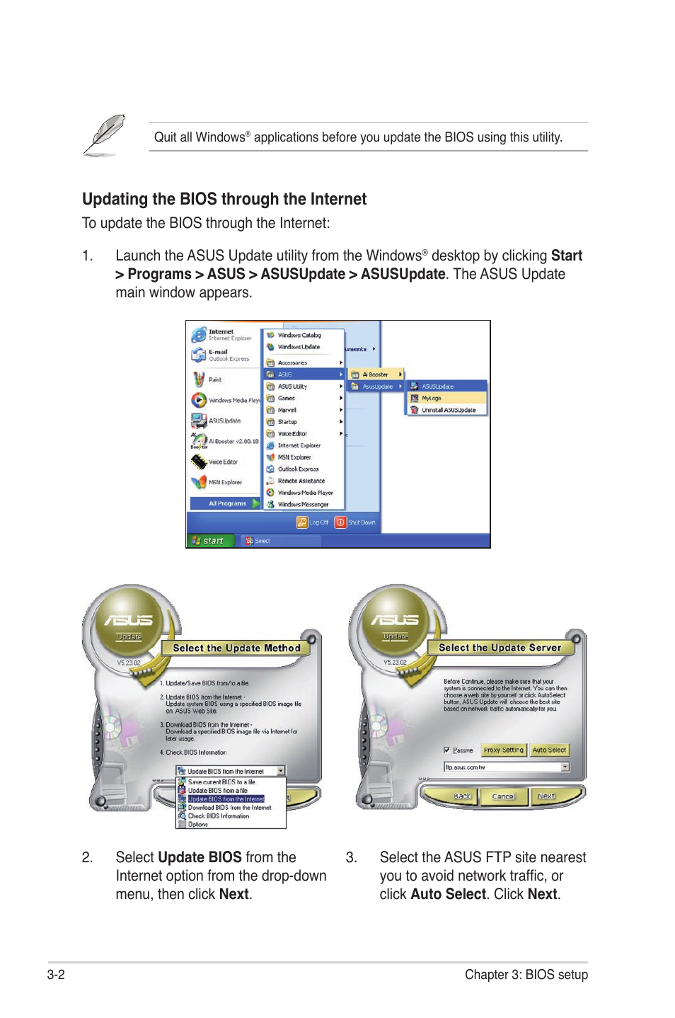 Updating the bios through the internet | Asus Maximus III Gene User Manual | Page 72 / 170