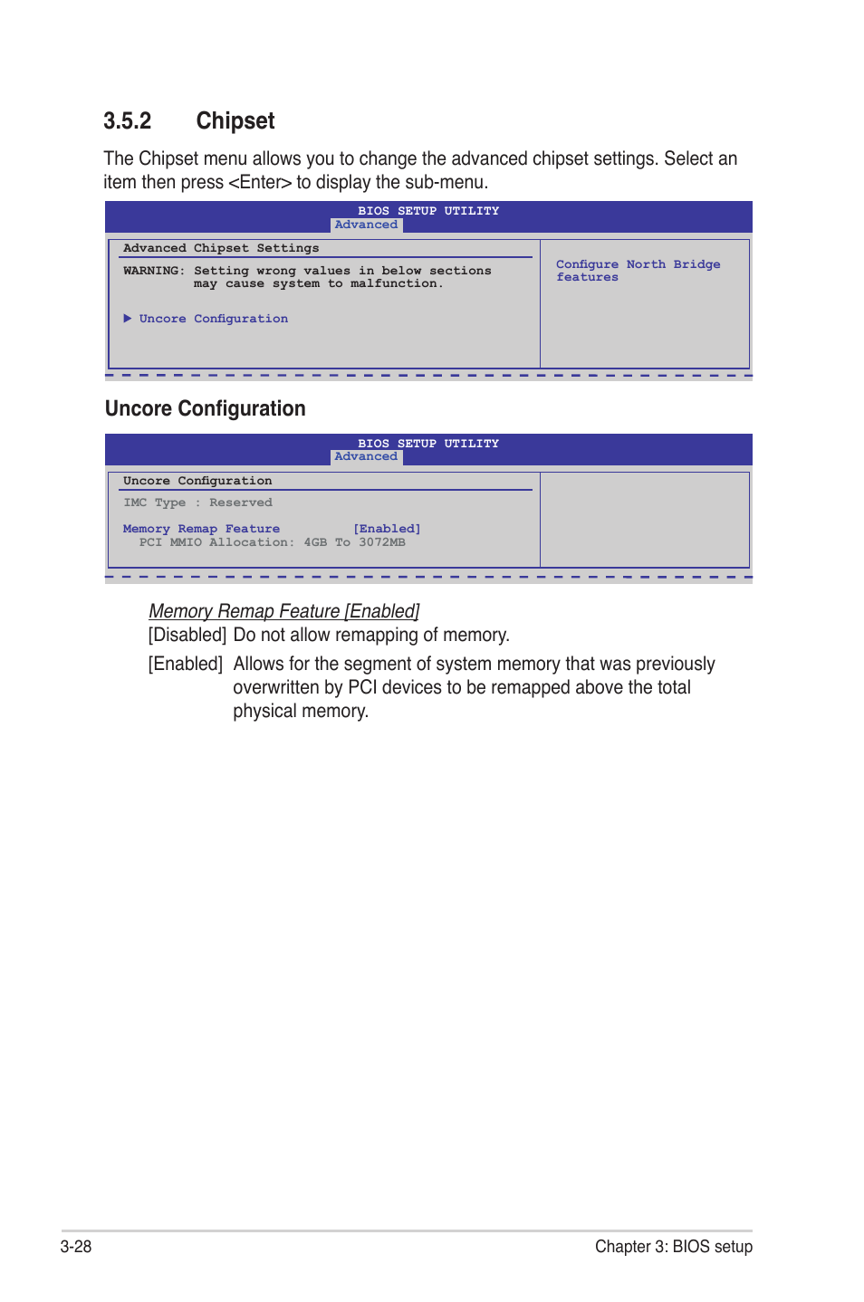2 chipset, Chipset -28, Uncore configuration | Asus Maximus III Gene User Manual | Page 98 / 170