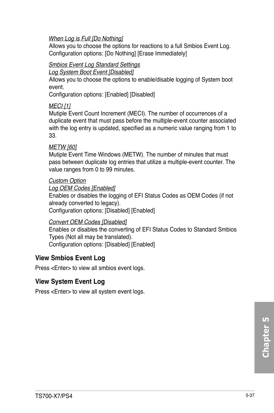 Chapter 5 | Asus TS700-X7/PS4 User Manual | Page 113 / 200