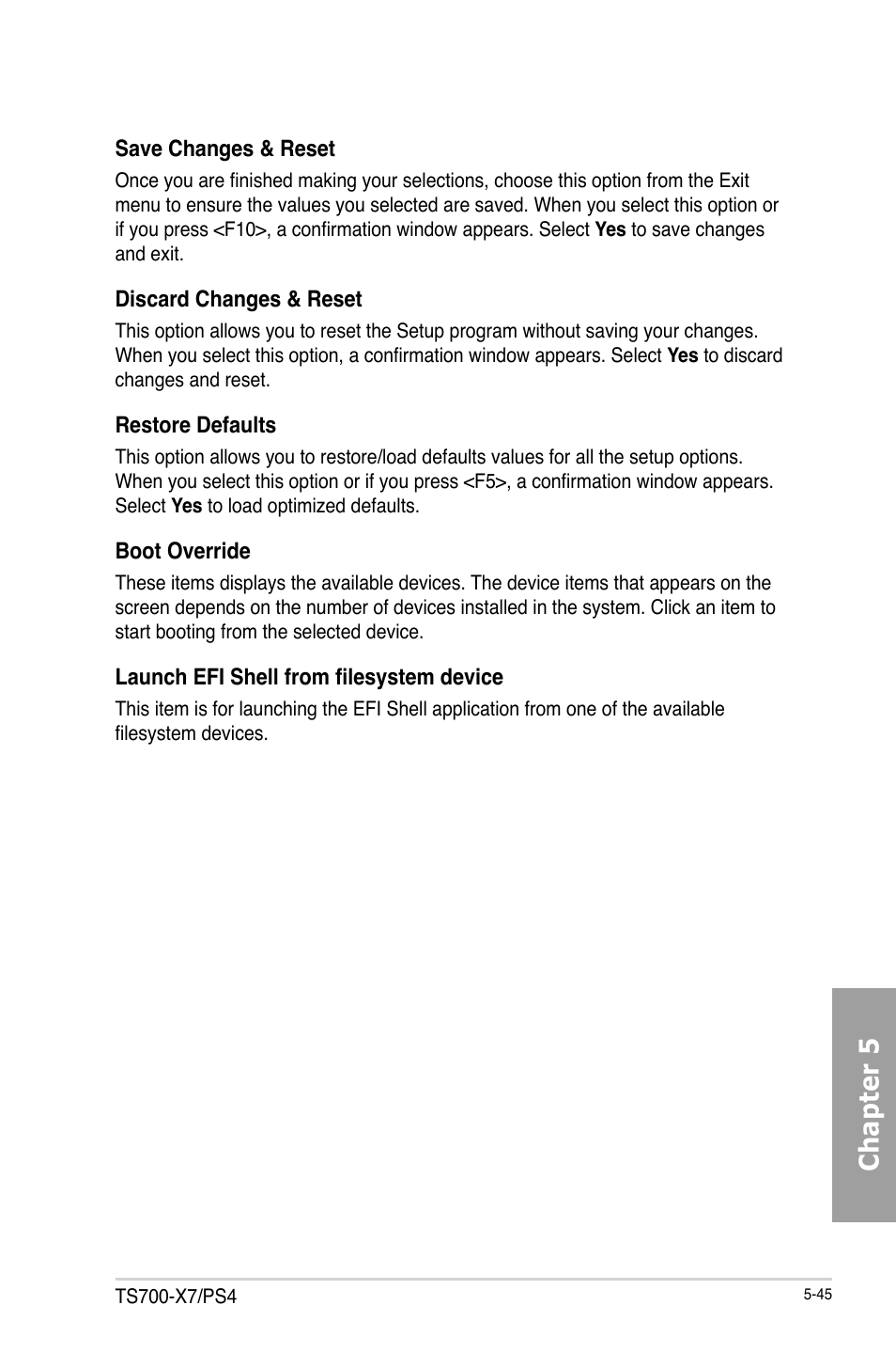 Chapter 5 | Asus TS700-X7/PS4 User Manual | Page 121 / 200