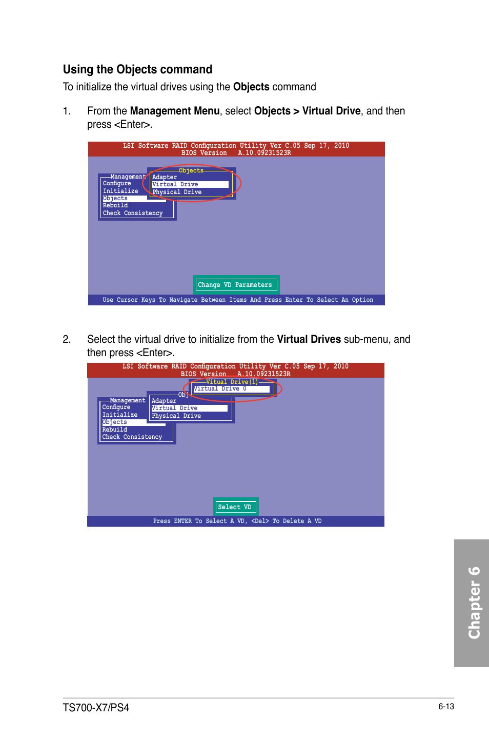Chapter 6, Using the objects command | Asus TS700-X7/PS4 User Manual | Page 135 / 200