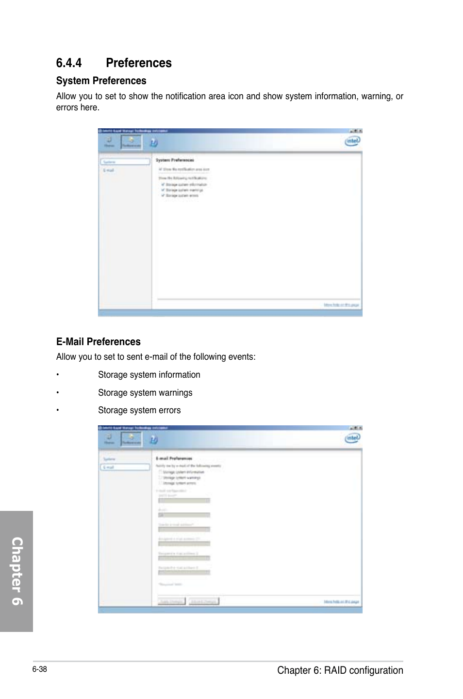 Chapter 6, 4 preferences | Asus TS700-X7/PS4 User Manual | Page 160 / 200