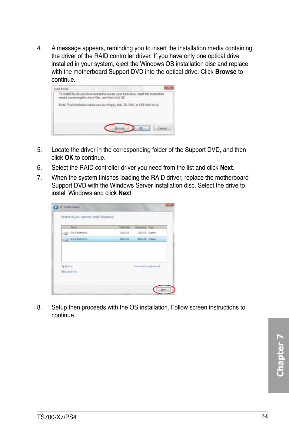 Chapter 7 | Asus TS700-X7/PS4 User Manual | Page 165 / 200