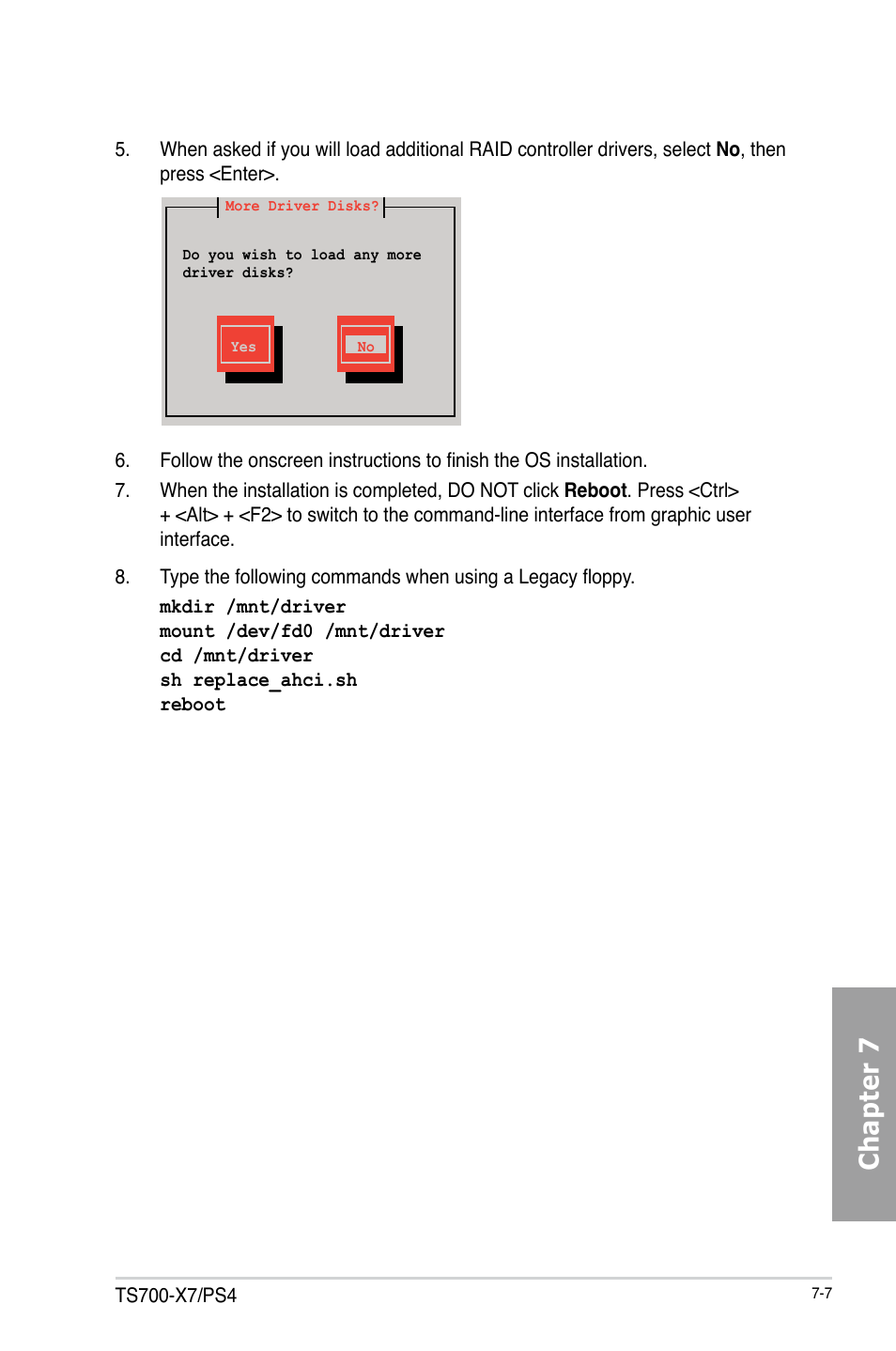 Chapter 7 | Asus TS700-X7/PS4 User Manual | Page 167 / 200