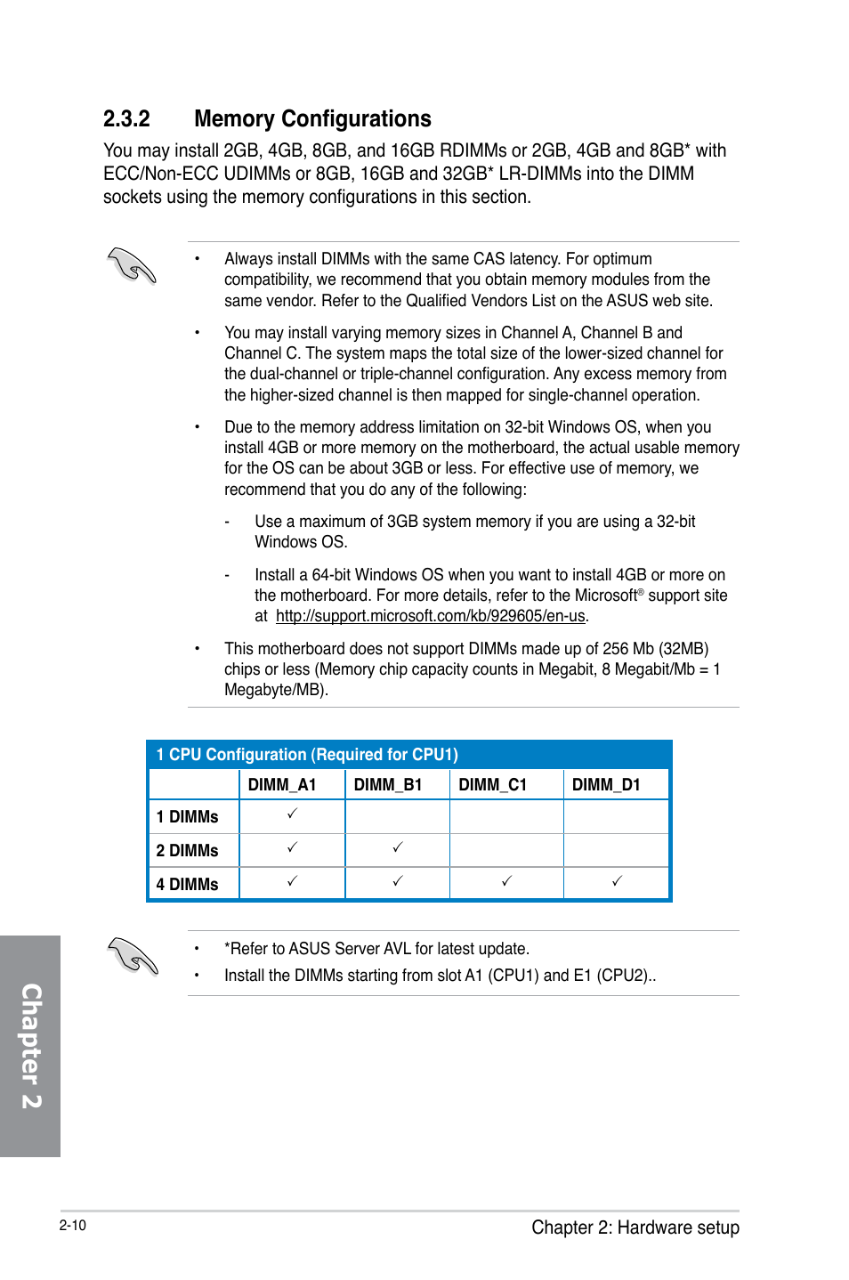 Chapter 2 | Asus TS700-X7/PS4 User Manual | Page 32 / 200