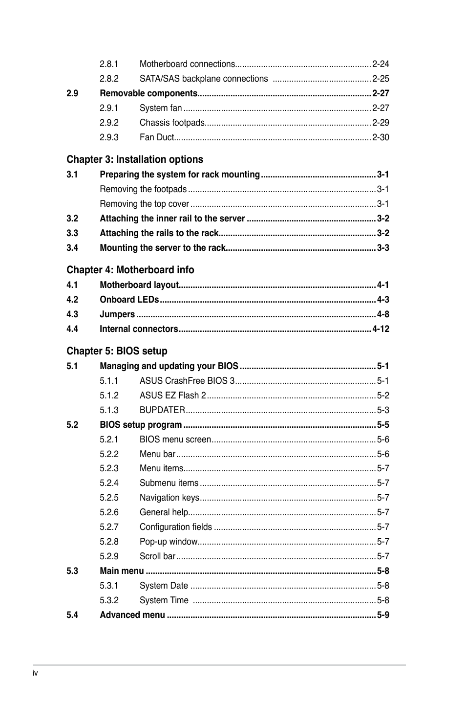 Asus TS700-X7/PS4 User Manual | Page 4 / 200