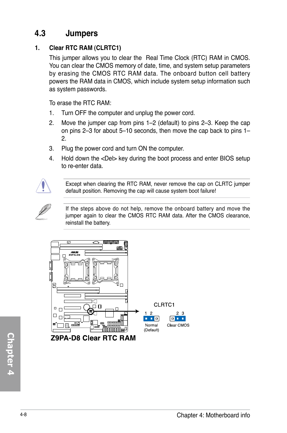 Chapter 4 4.3 jumpers | Asus TS700-X7/PS4 User Manual | Page 64 / 200