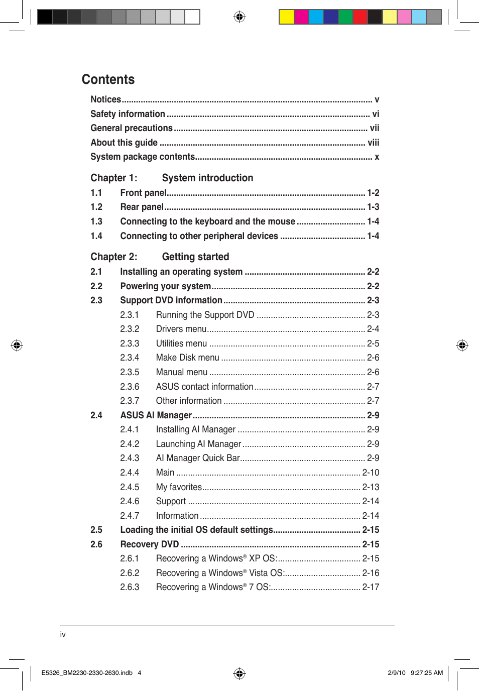 Asus BM2230 User Manual | Page 4 / 32