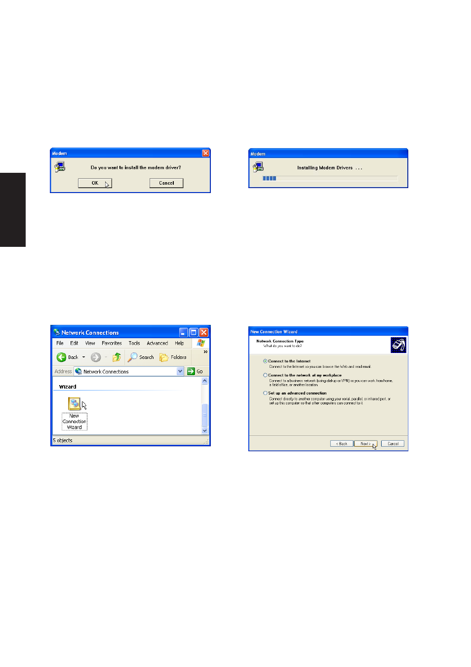 Modem driver setup, Modem configuration | Asus A3N User Manual | Page 44 / 118