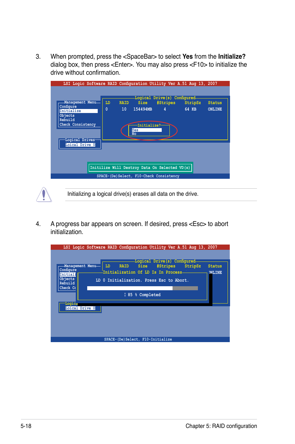 18 chapter 5: raid configuration | Asus DSAN-DX User Manual | Page 116 / 162