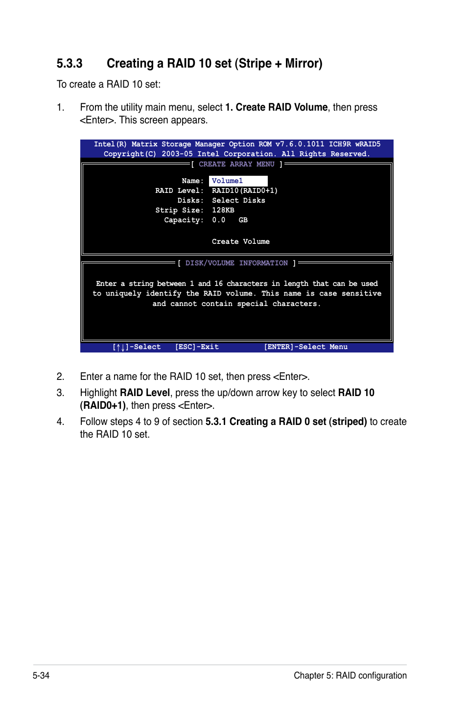 3 creating a raid 10 set (stripe + mirror) | Asus DSAN-DX User Manual | Page 132 / 162