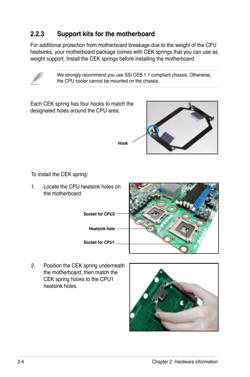 3 support kits for the motherboard | Asus DSAN-DX User Manual | Page 24 / 162