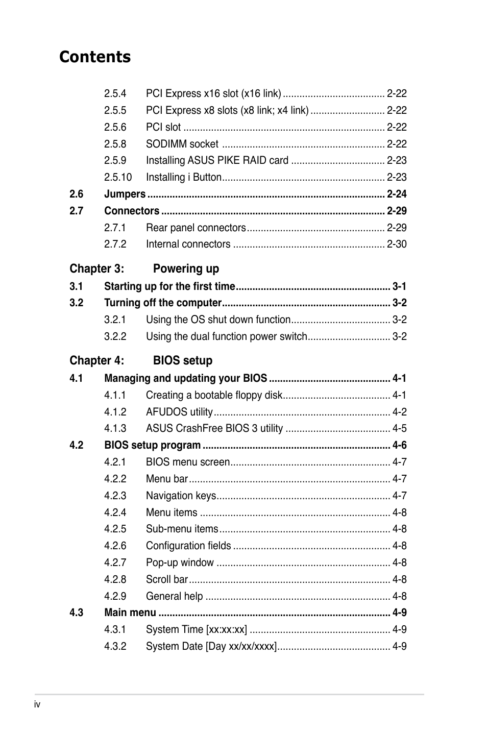 Asus DSAN-DX User Manual | Page 4 / 162