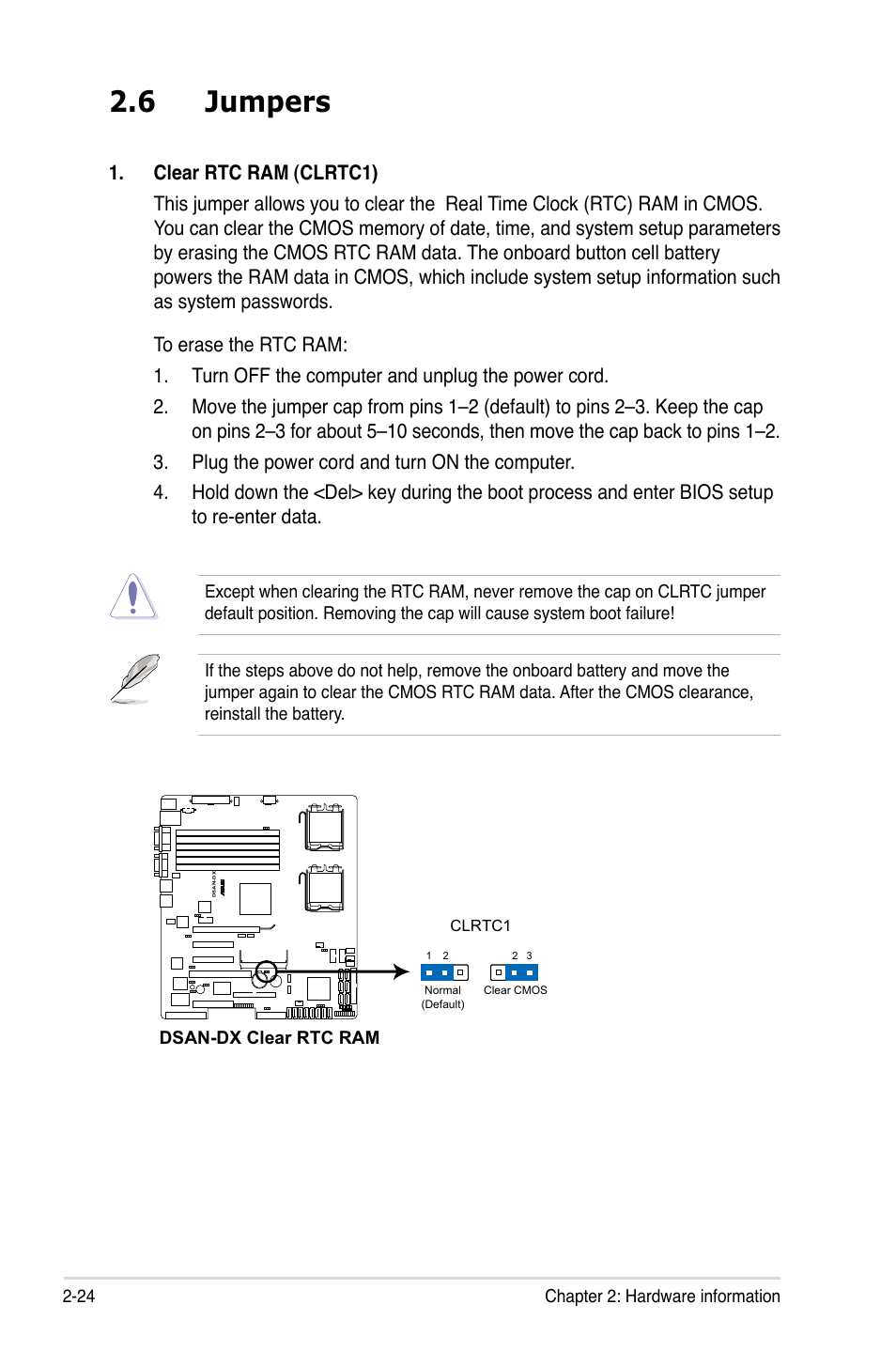 6 jumpers | Asus DSAN-DX User Manual | Page 44 / 162