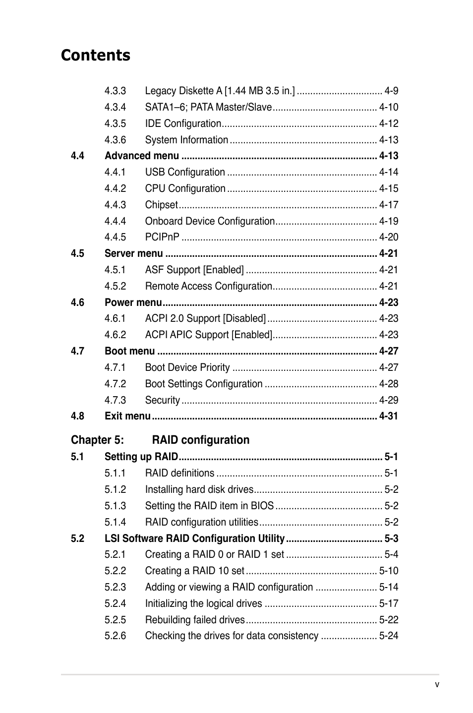 Asus DSAN-DX User Manual | Page 5 / 162