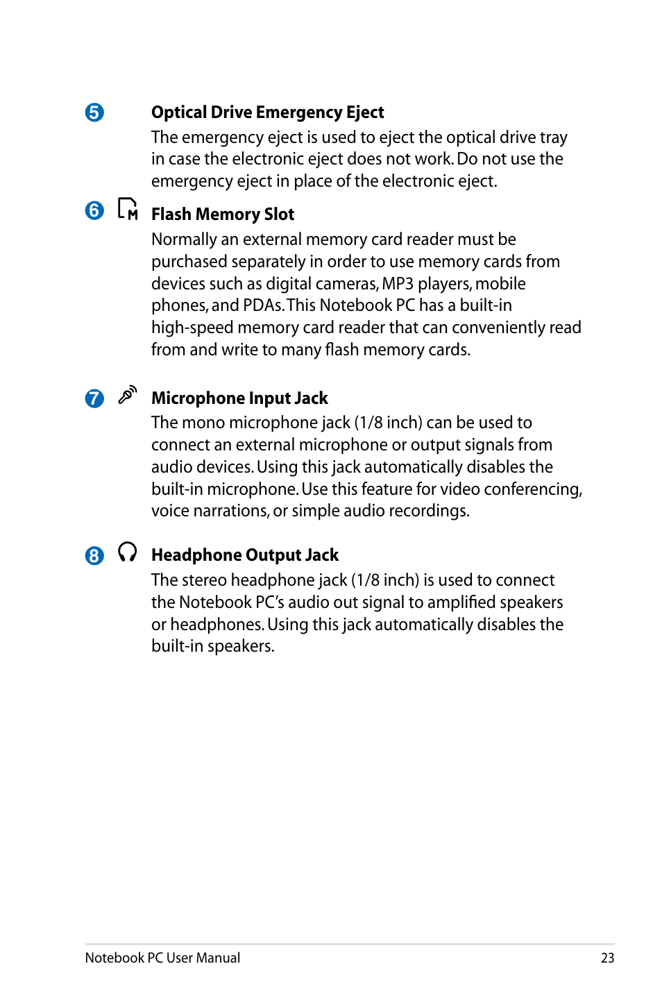 Asus G75VX User Manual | Page 23 / 126