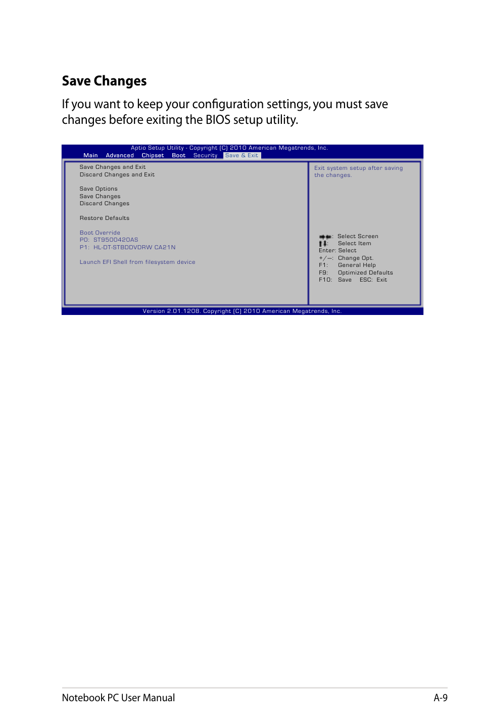 Save changes | Asus G75VX User Manual | Page 87 / 126
