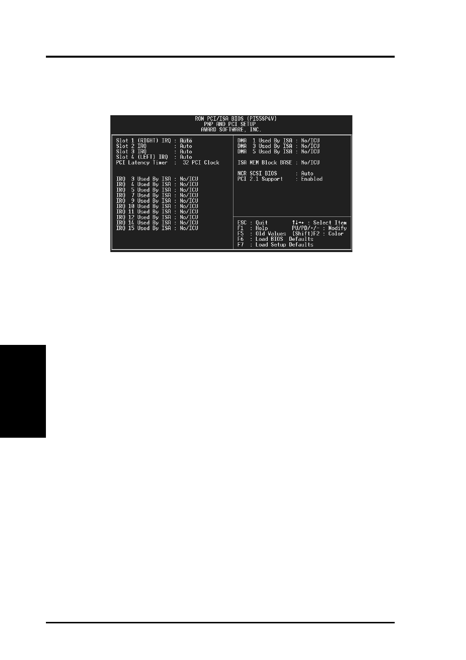 Iv. bios software, Pnp and pci setup | Asus P/I-P55SP4V User Manual | Page 48 / 96