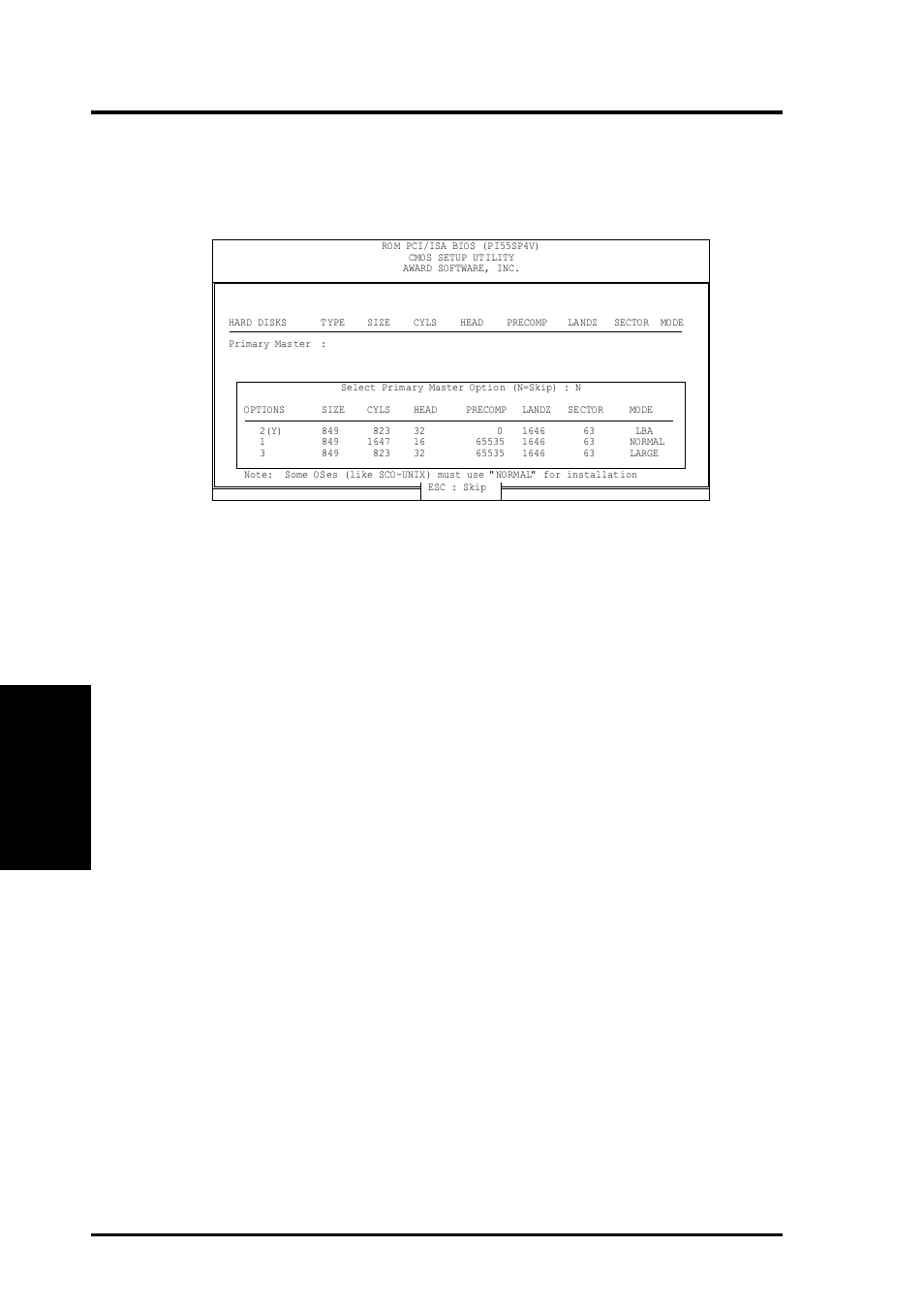 Iv. bios software, Ide hdd auto detection, Iv . bios (hard drive detect) | Asus P/I-P55SP4V User Manual | Page 52 / 96