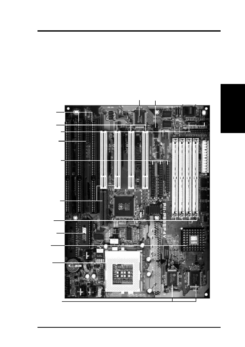 Ii. features, Parts of the motherboard | Asus P/I-P55SP4V User Manual | Page 9 / 96