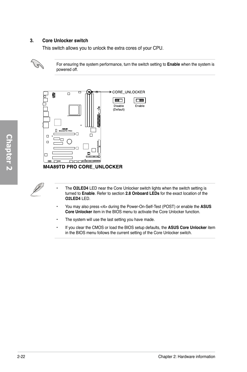 Chapter 2 | Asus M4A89TD PRO/USB3 User Manual | Page 40 / 120