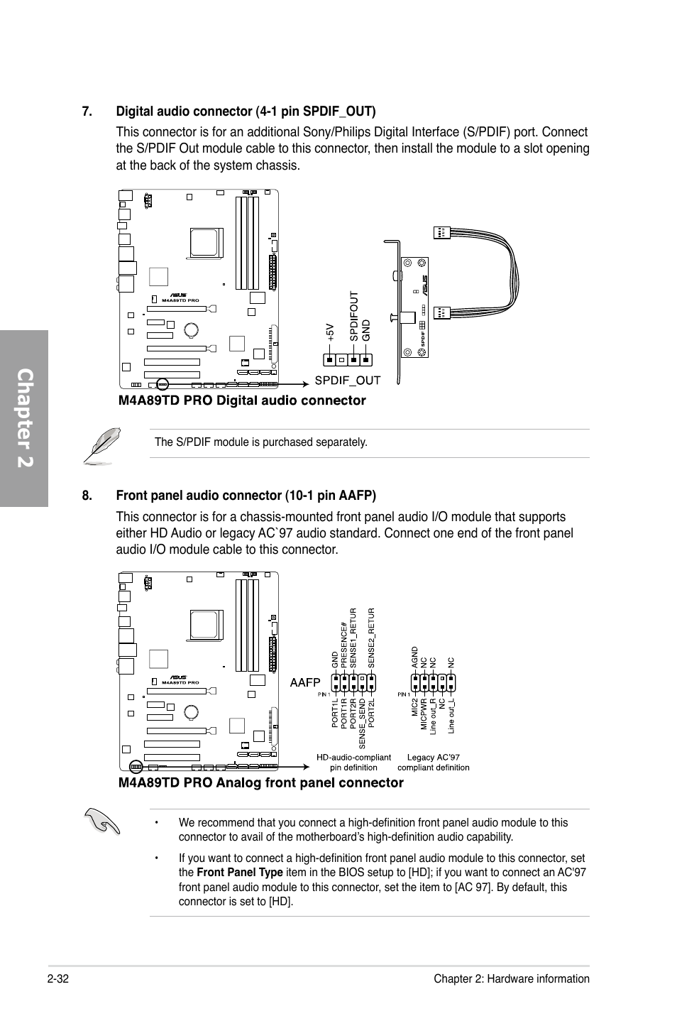 Chapter 2 | Asus M4A89TD PRO/USB3 User Manual | Page 50 / 120