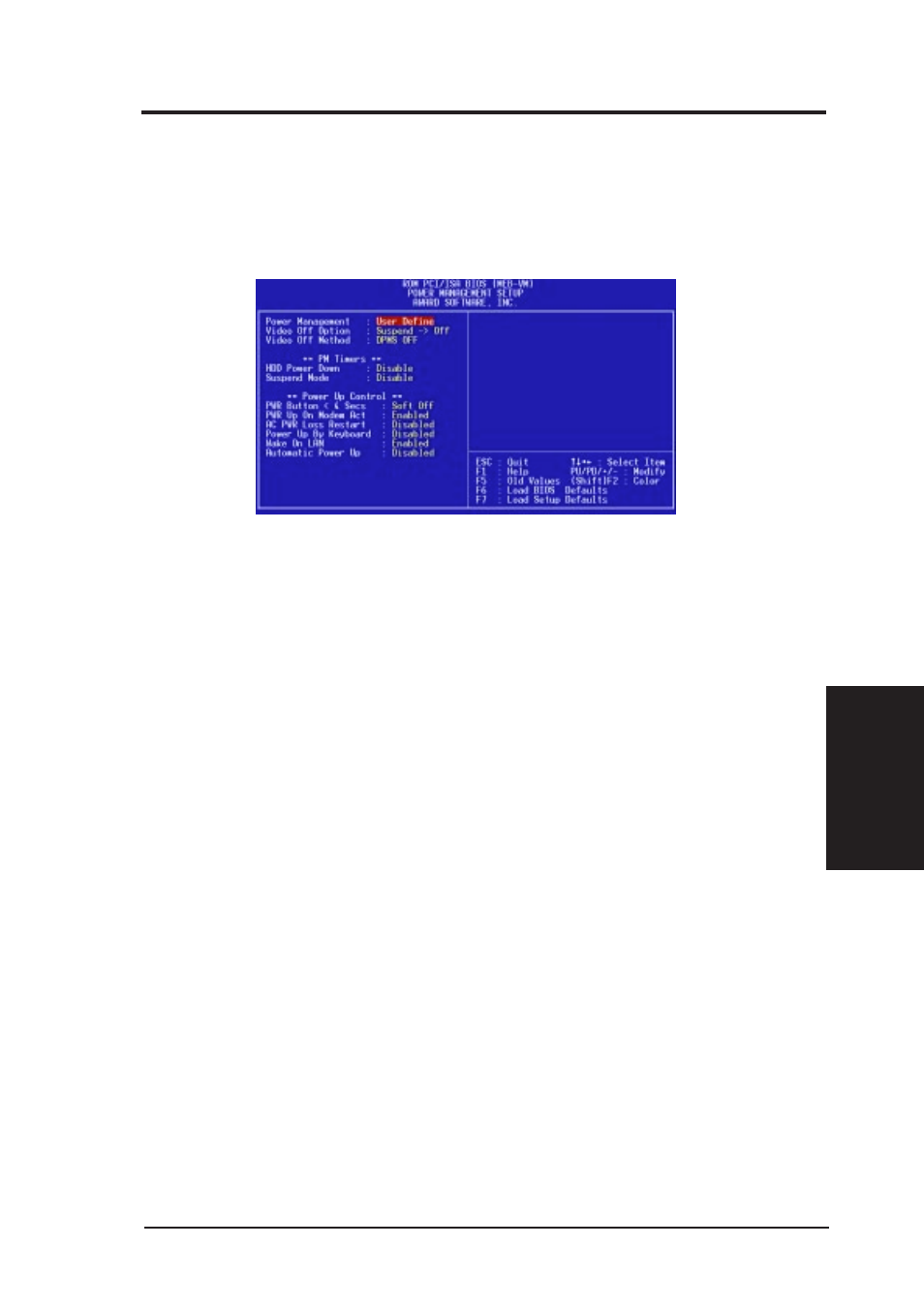 Iv. bios setup, Power management setup | Asus MEB-VM User Manual | Page 47 / 80
