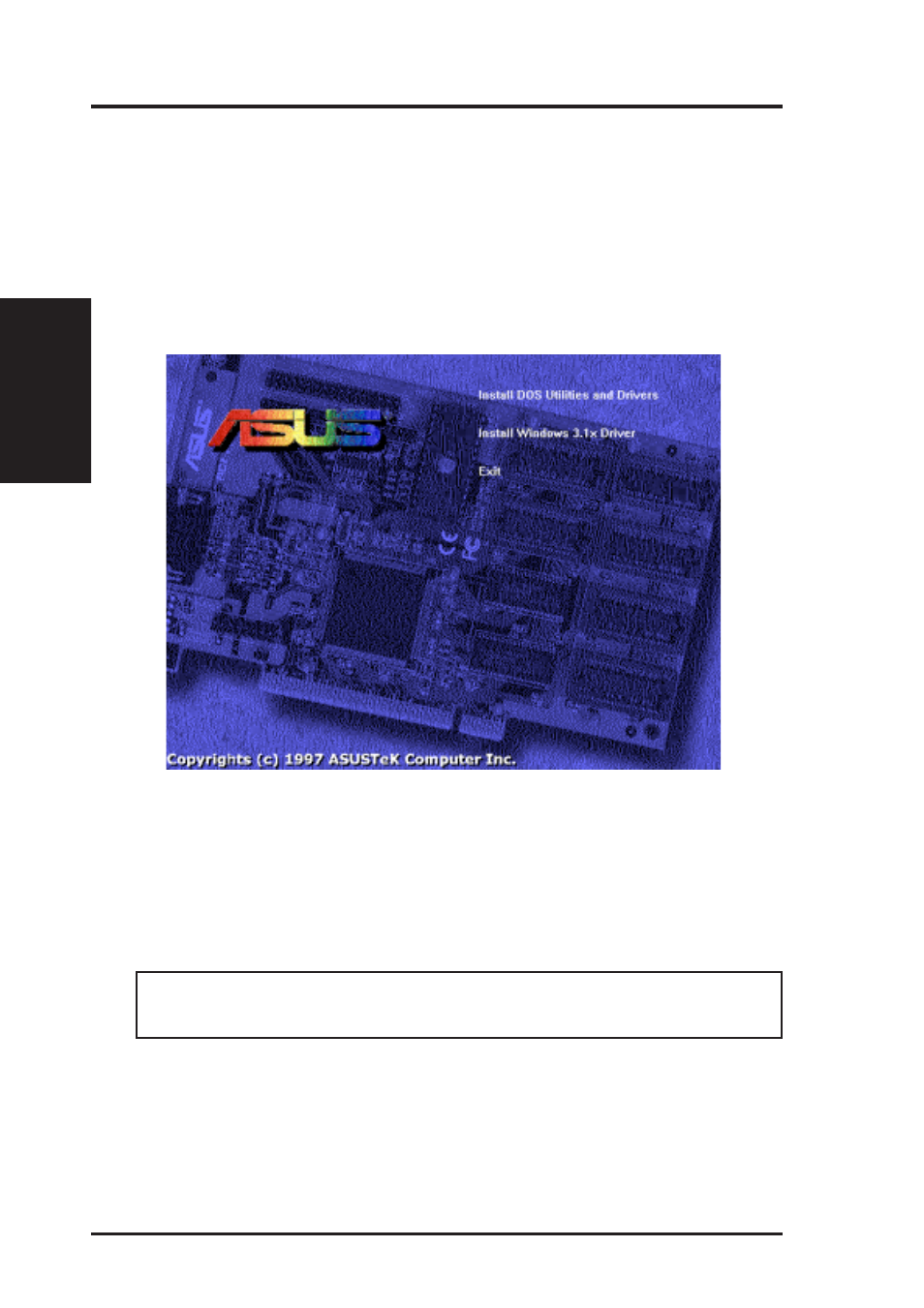 B. video driver, Video driver installation for windows 3.x | Asus P2L-N User Manual | Page 70 / 120