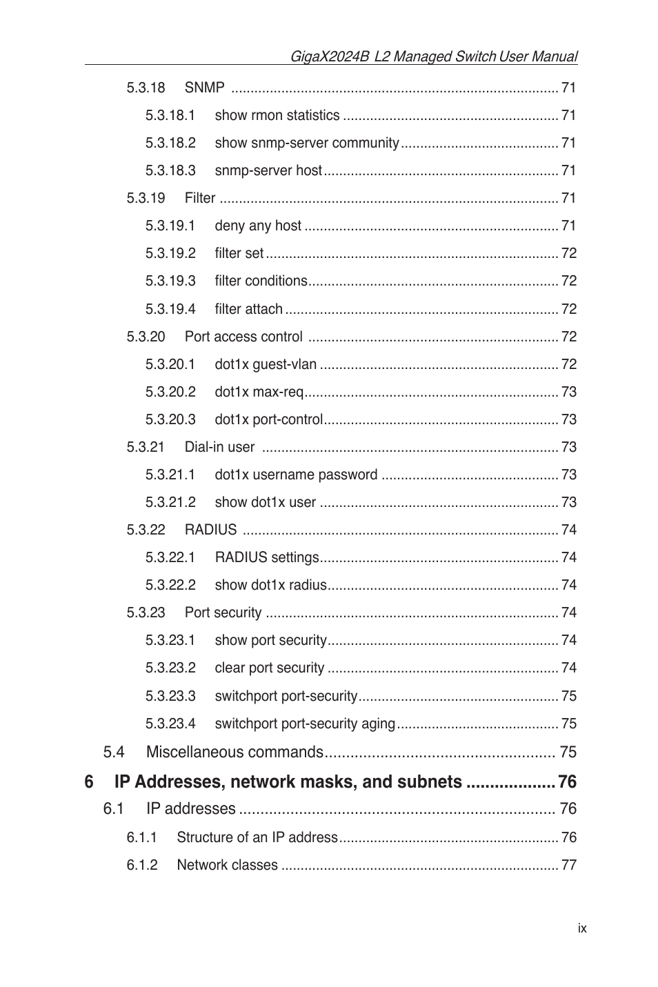 6 ip addresses, network masks, and subnets | Asus GigaX2024B User Manual | Page 11 / 102