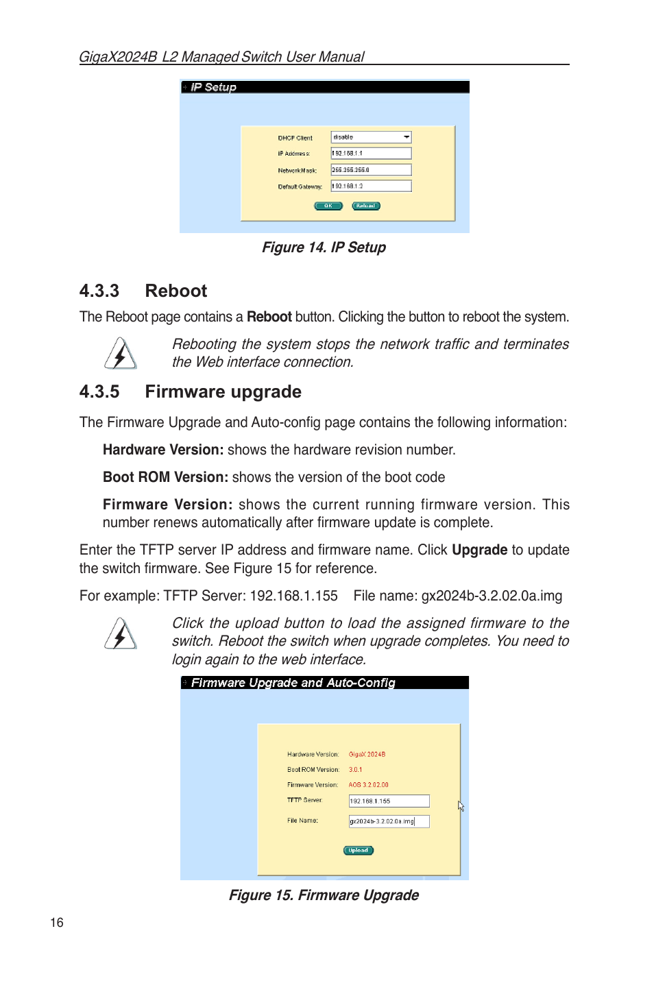 3 reboot, 5 firmware upgrade | Asus GigaX2024B User Manual | Page 28 / 102