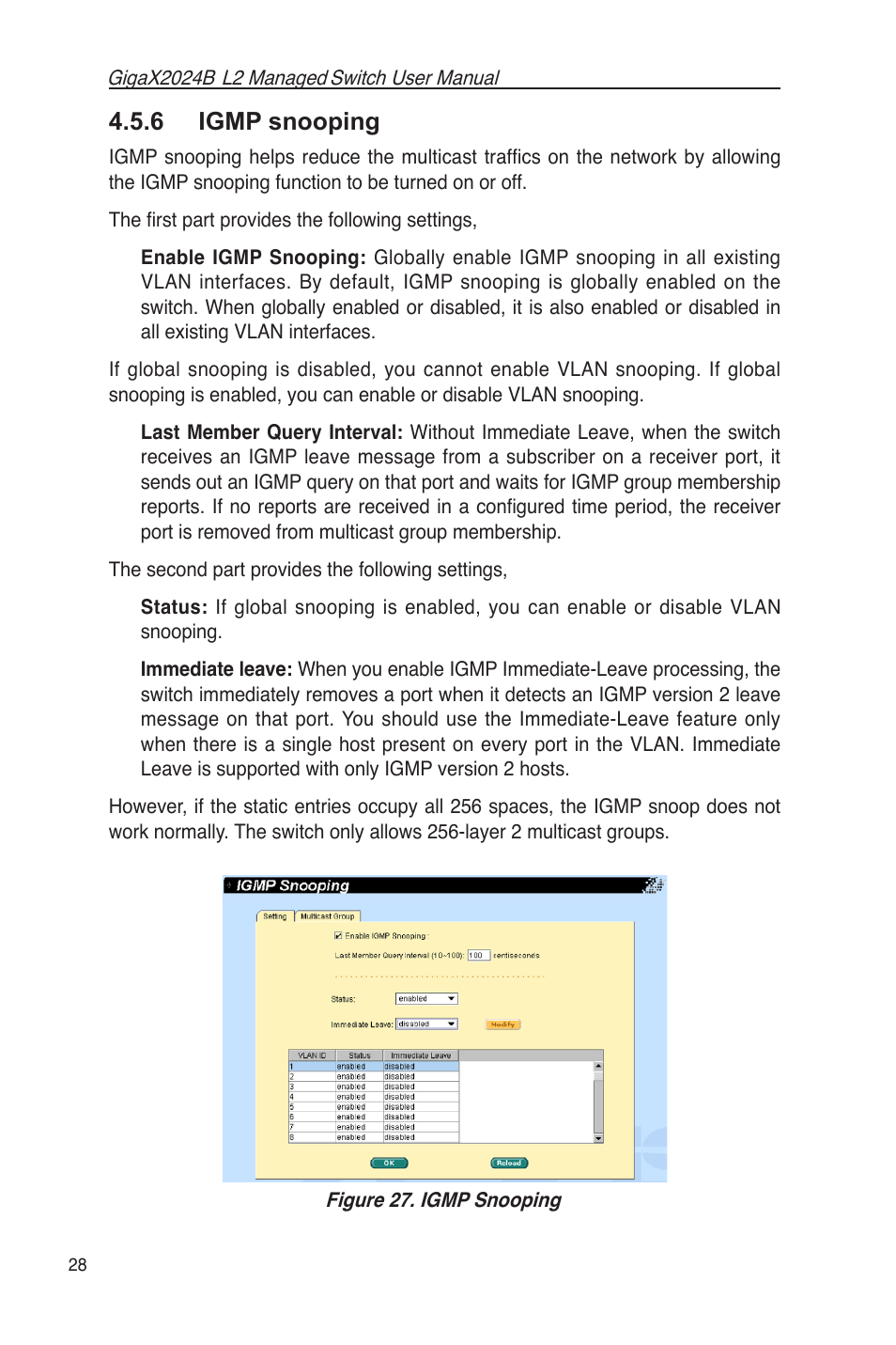 6 igmp snooping | Asus GigaX2024B User Manual | Page 40 / 102