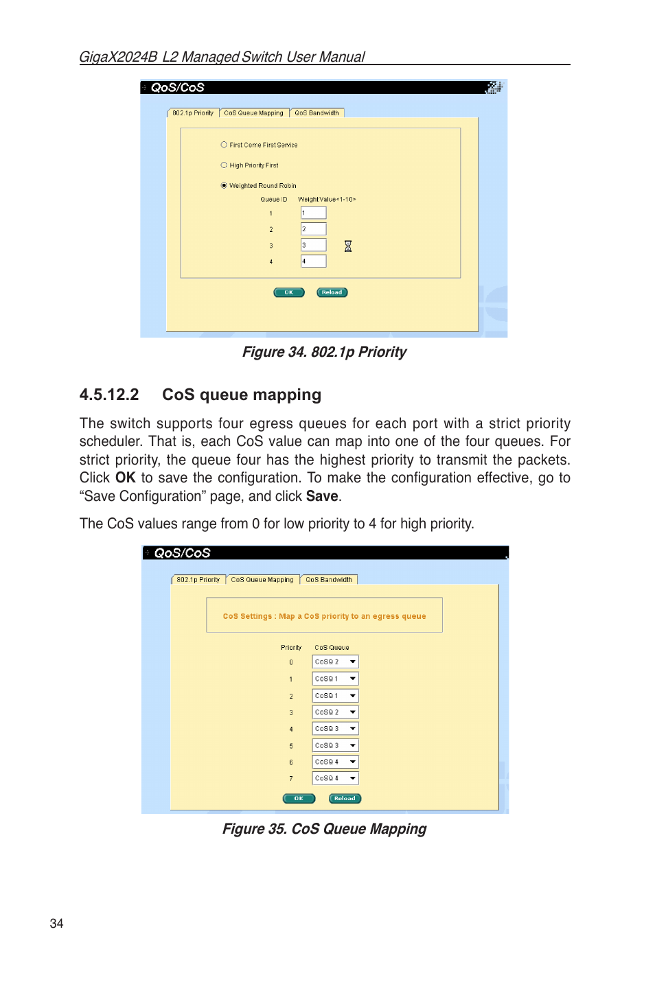 2 cos queue mapping | Asus GigaX2024B User Manual | Page 46 / 102