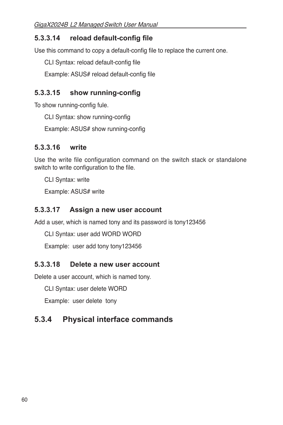 4 physical interface commands | Asus GigaX2024B User Manual | Page 72 / 102