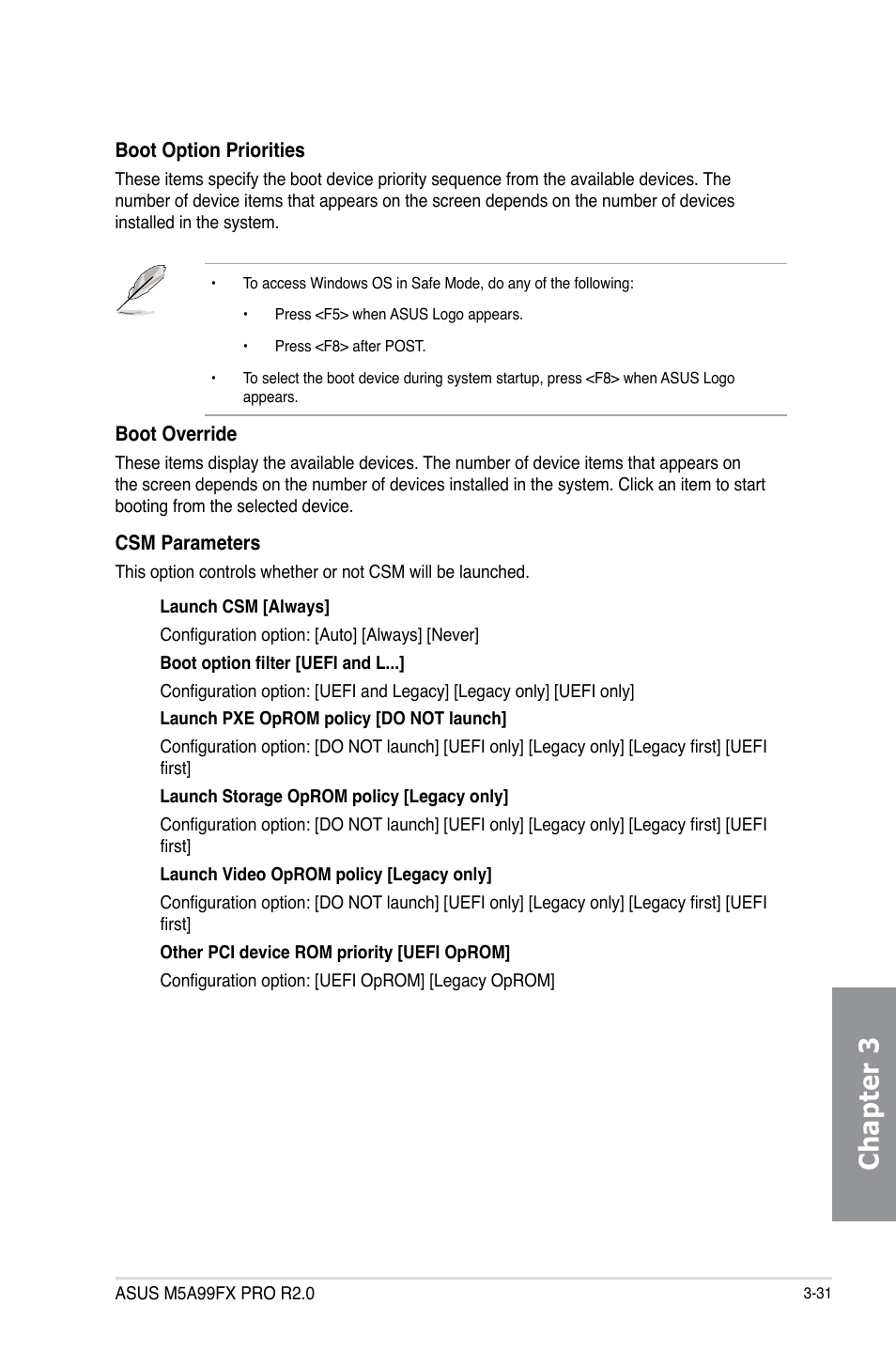 Chapter 3 | Asus M5A99FX PRO R2.0 User Manual | Page 103 / 178