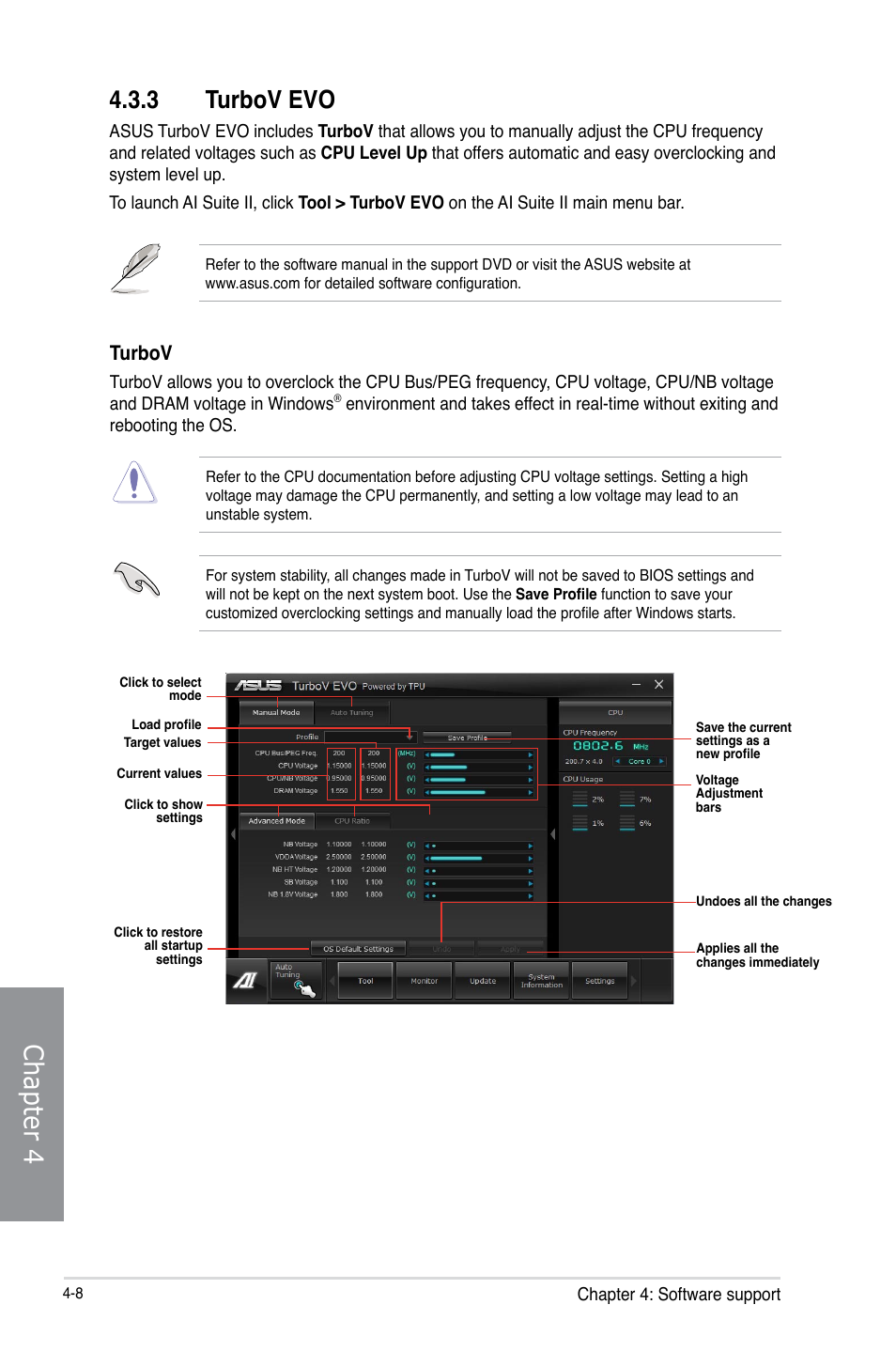 3 turbov evo, Turbov evo -8, Chapter 4 | Turbov | Asus M5A99FX PRO R2.0 User Manual | Page 122 / 178