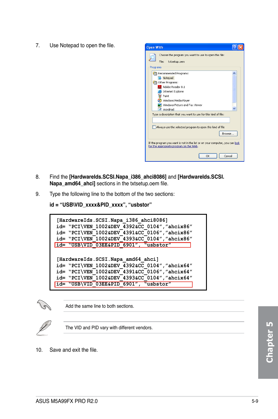 Chapter 5 | Asus M5A99FX PRO R2.0 User Manual | Page 163 / 178