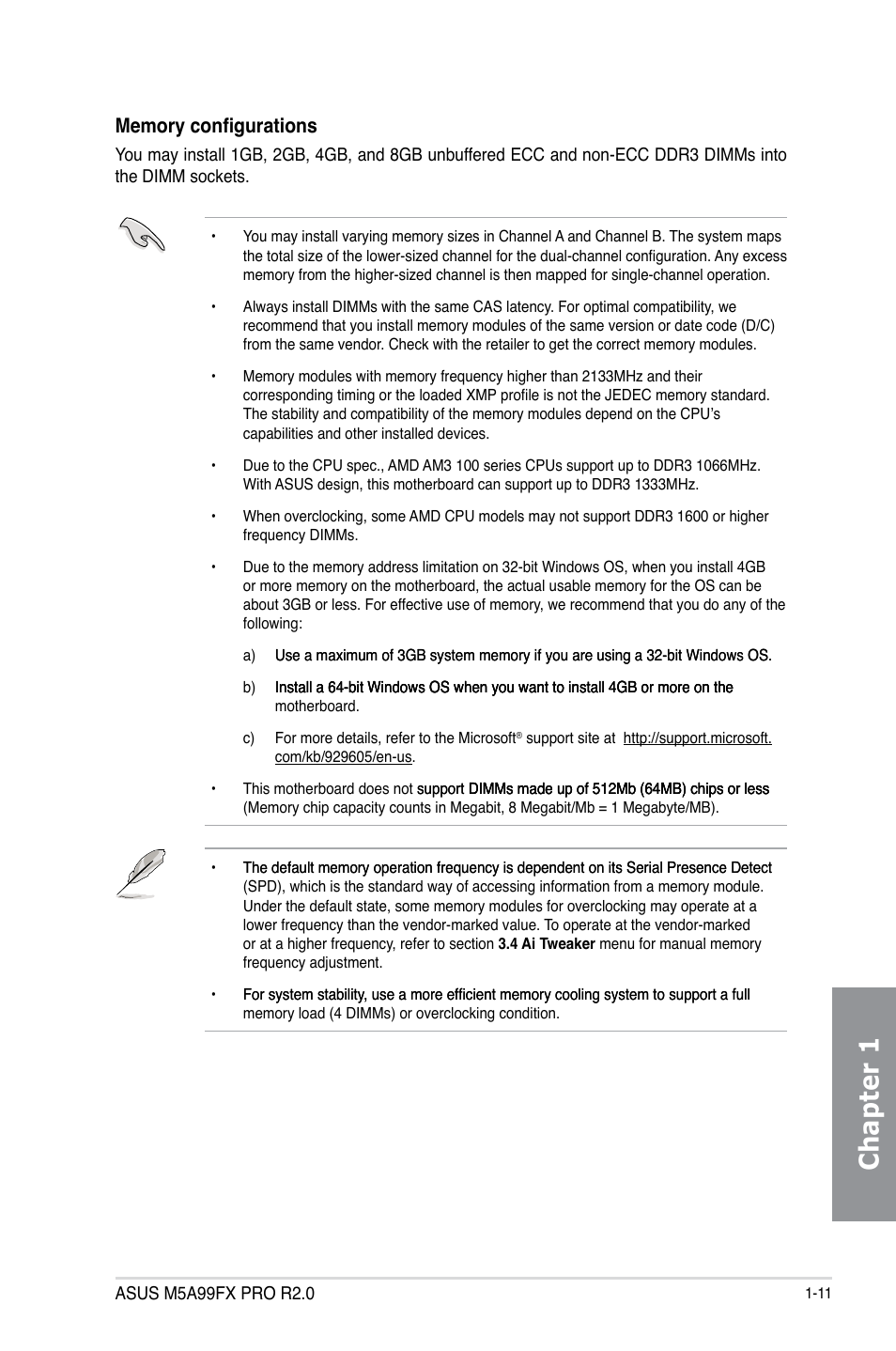 Chapter 1 | Asus M5A99FX PRO R2.0 User Manual | Page 25 / 178
