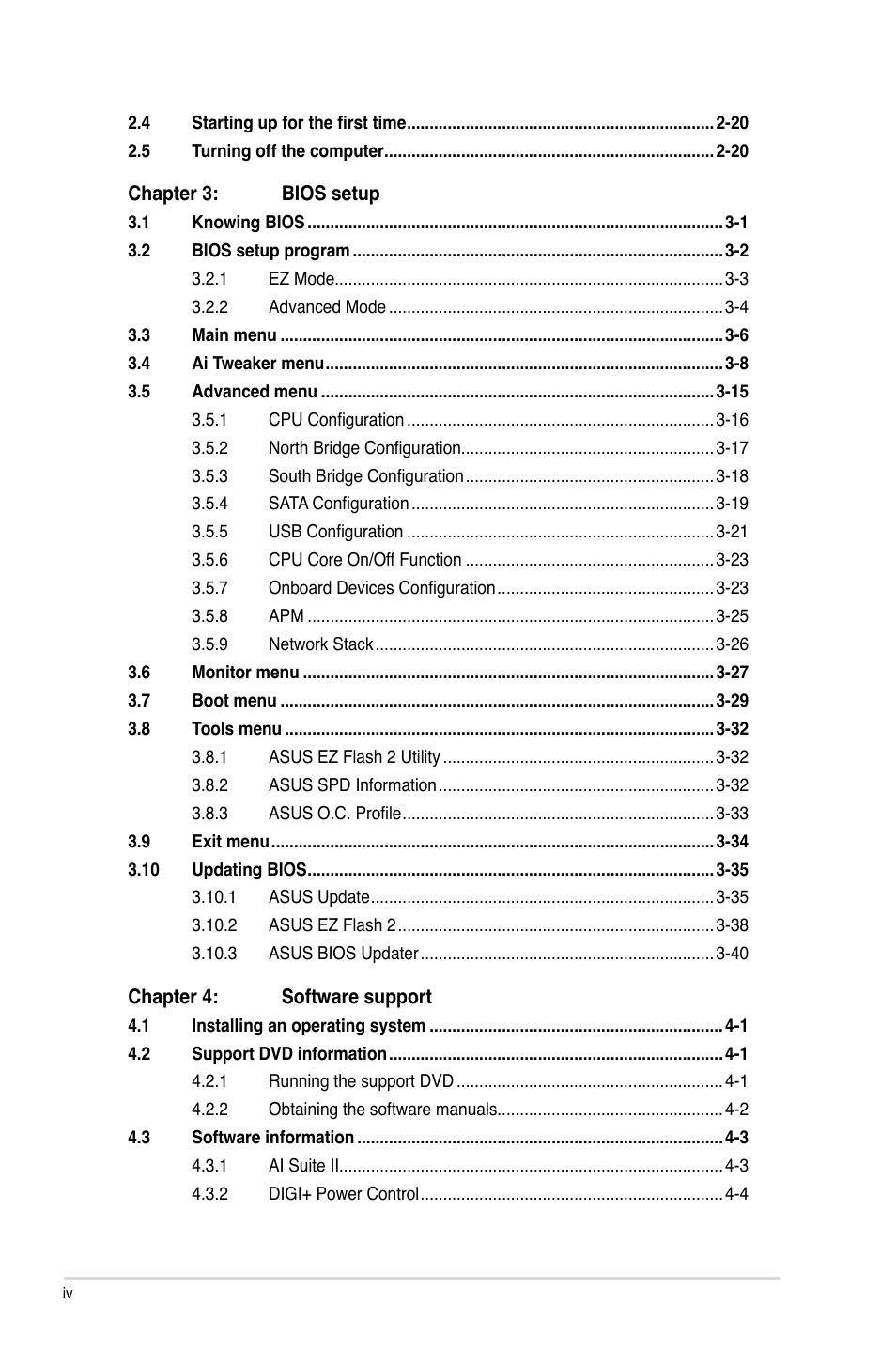 Asus M5A99FX PRO R2.0 User Manual | Page 4 / 178